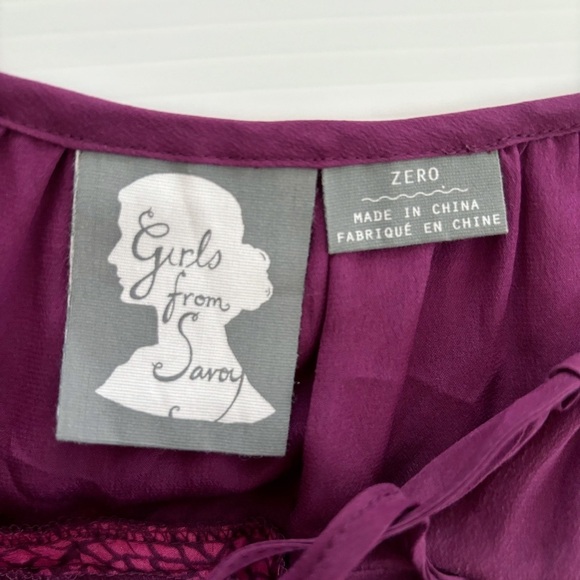 Girls From Savoy Dress Bouquet Toss Silk Dress Sz 0 Anthropologie - Picture 6 of 8